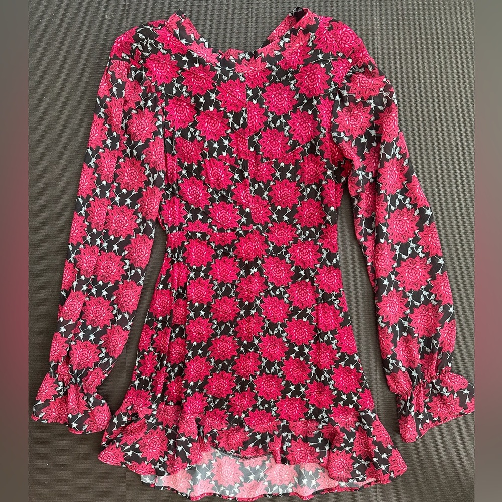 For Love and Lemons pink Floral mini dress